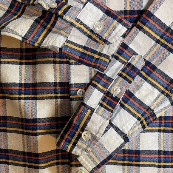 BOY’S Lands End size small 4 button down shirt top plaid EUC! - Picture 4 of 7